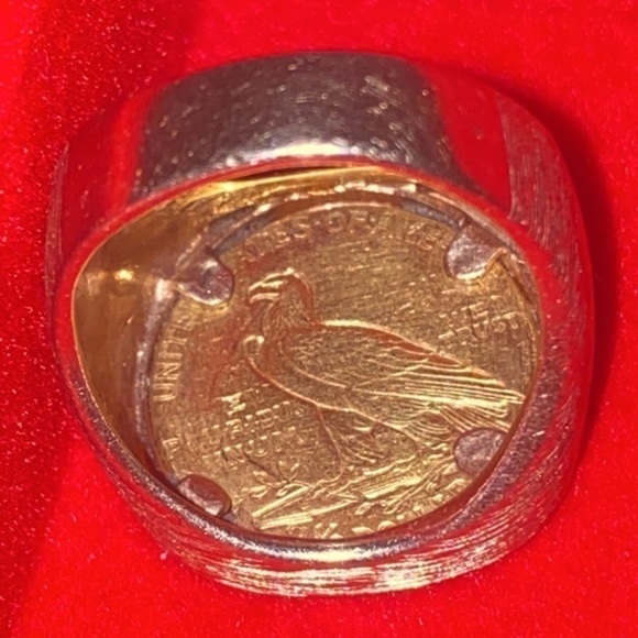 1908 Indian Head Eagle  Gold Coin - USA Coin - Gold Ring - Picture 4 of 12